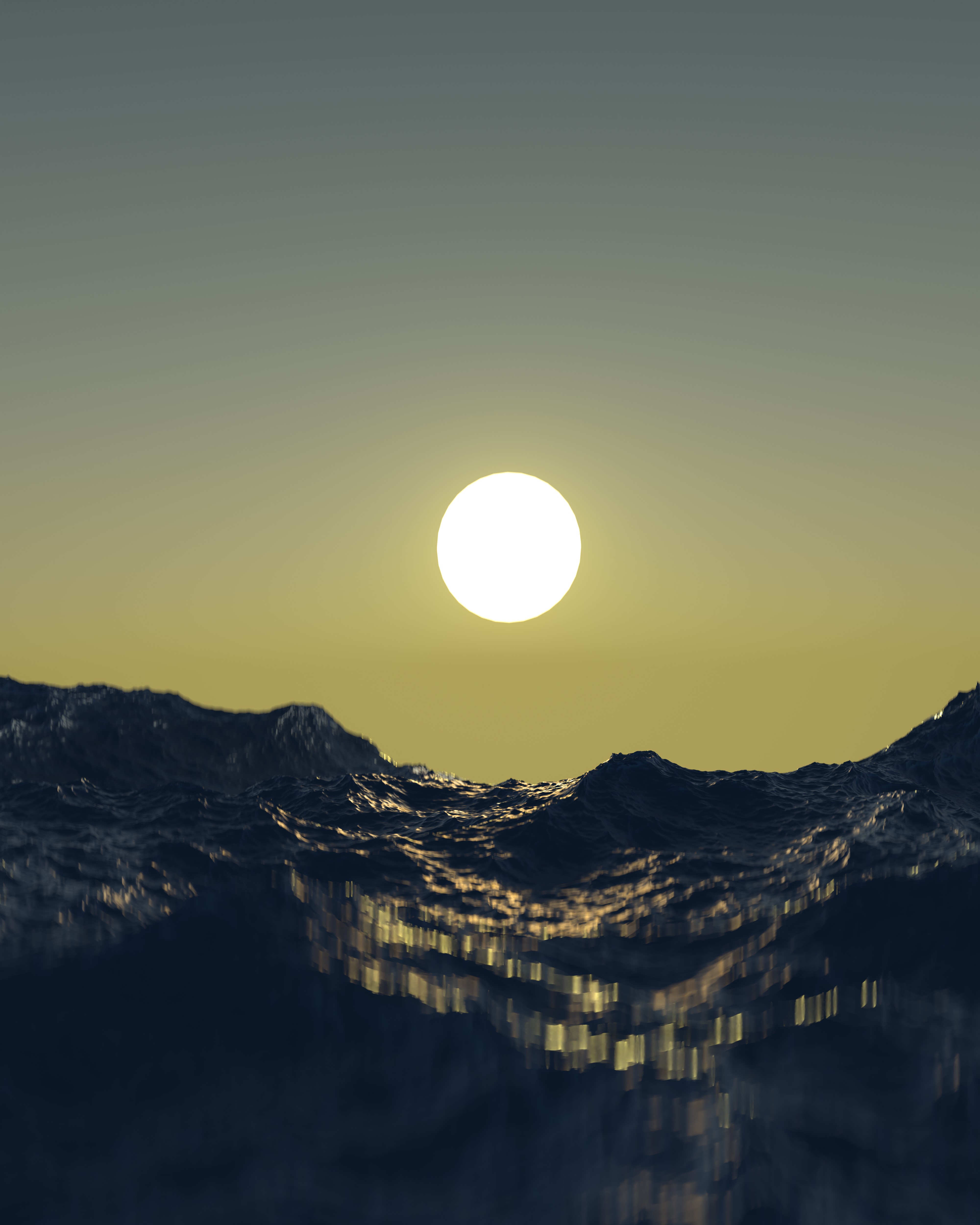 Concept art of Sunset. Made using cinema4D